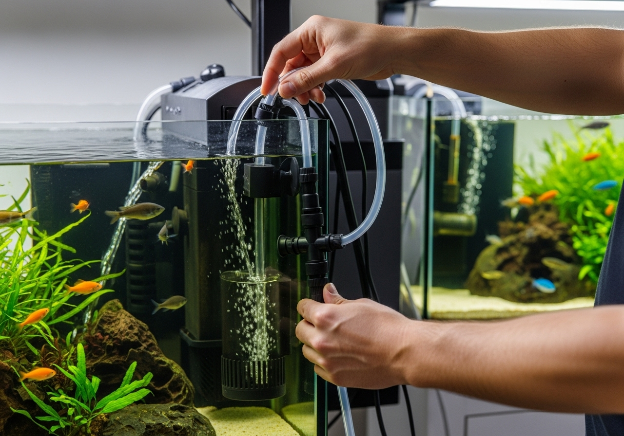 Покрокова інструкція запуску зовнішнього фільтра