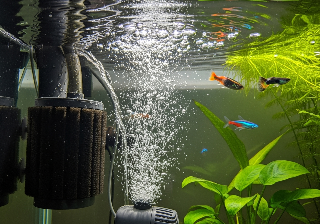 Роль фільтрації та аерації в акваріумі