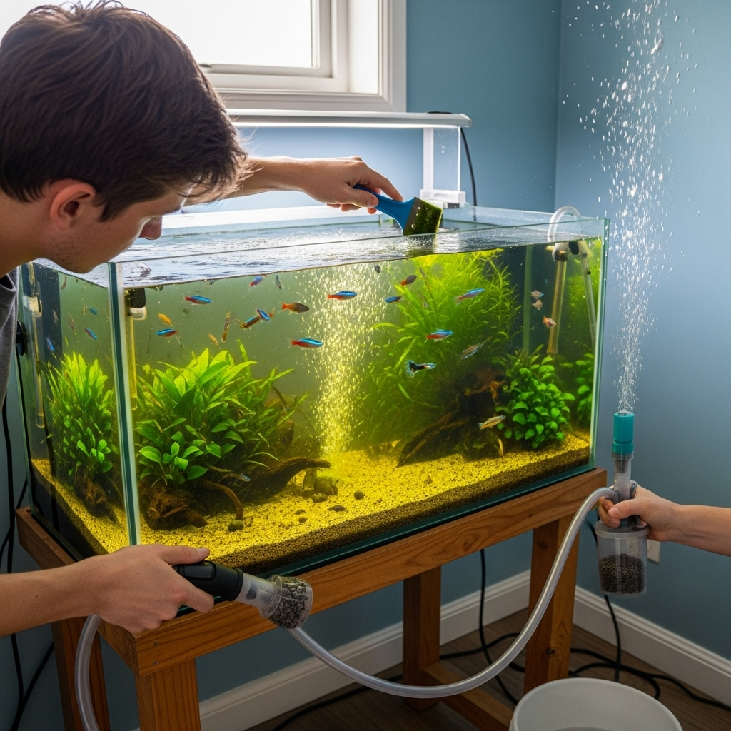 Що робити, якщо вода в акваріумі каламутна чи зелена