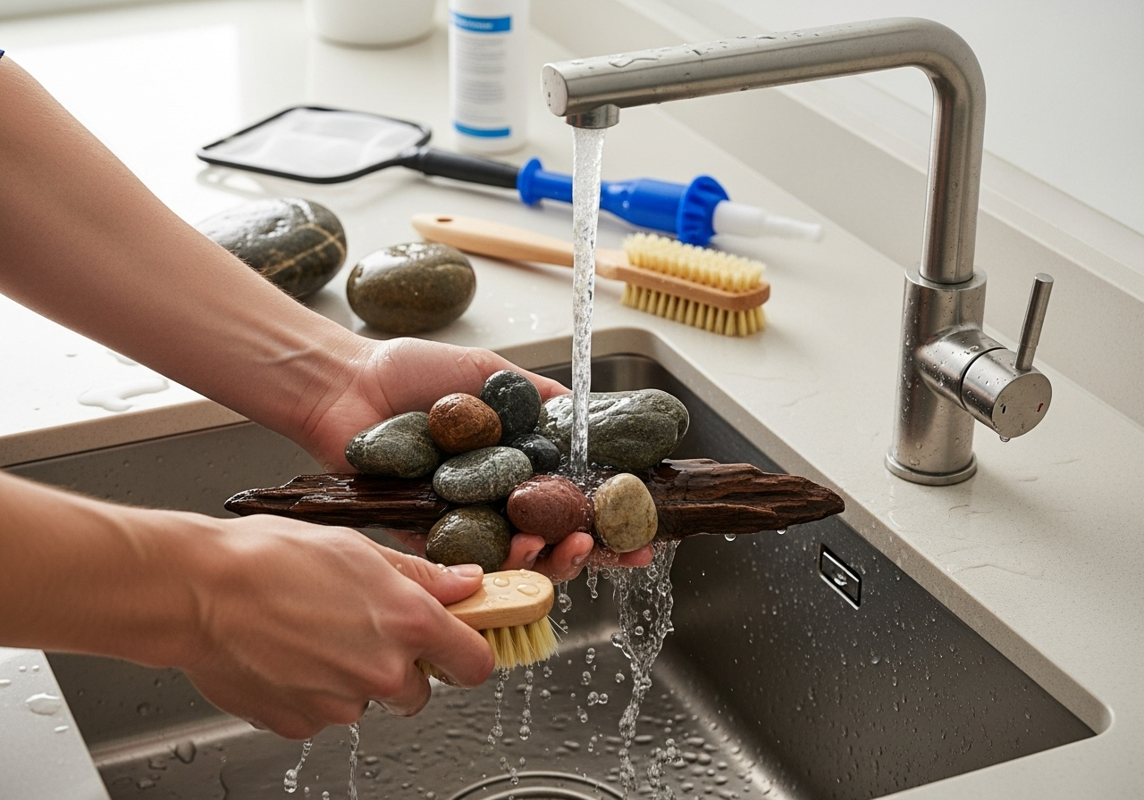 Як правильно підготувати каміння для акваріума