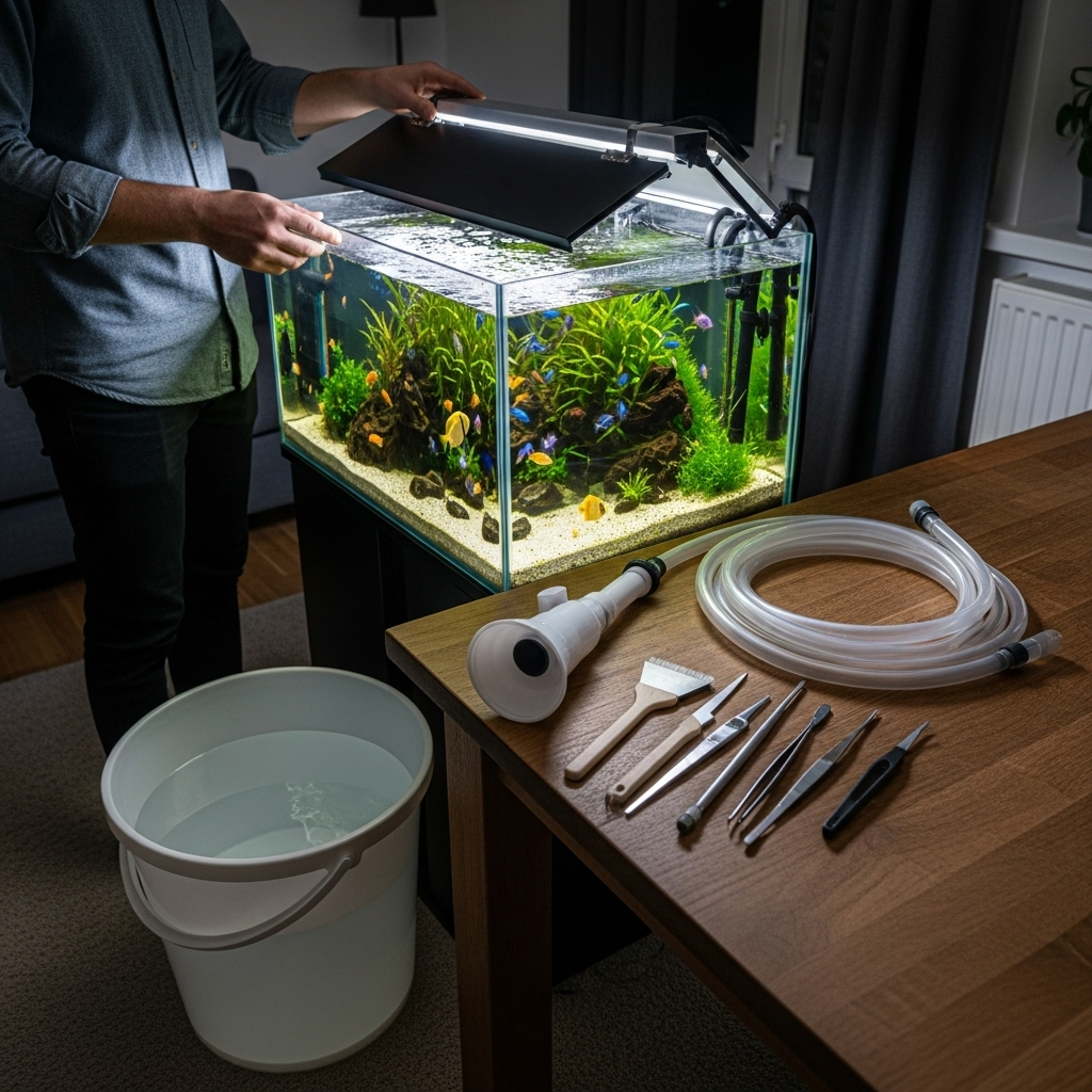 Підготовка до сифону акваріума