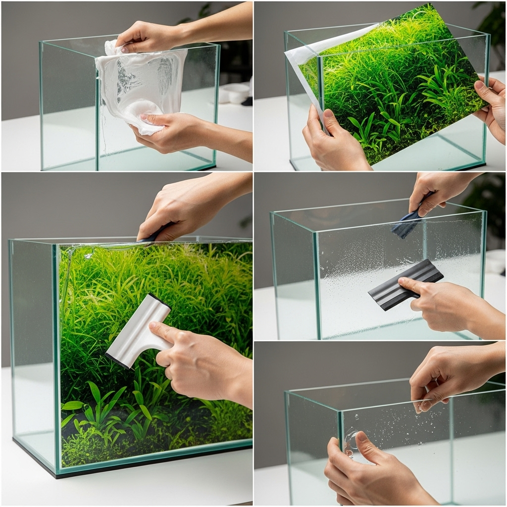 Покрокове приклеювання фону гліцерином