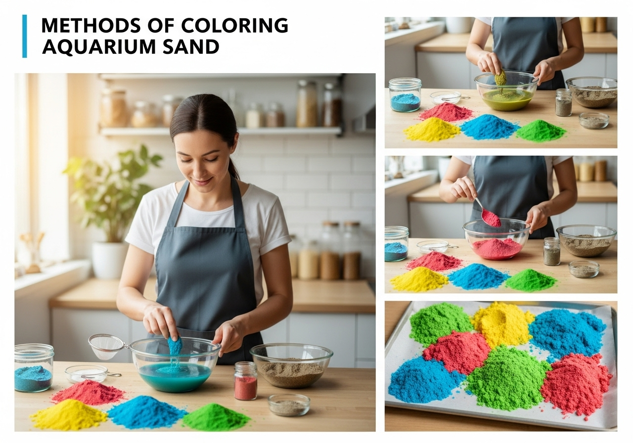 Способы окрашивания песка