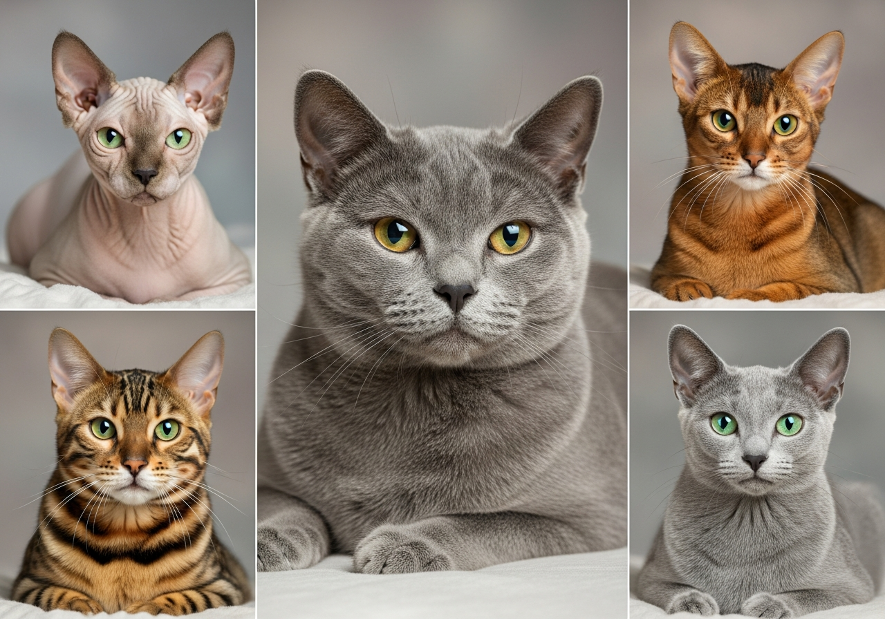 Популярні породи гладкошерстих котів: від британців до сфінксів