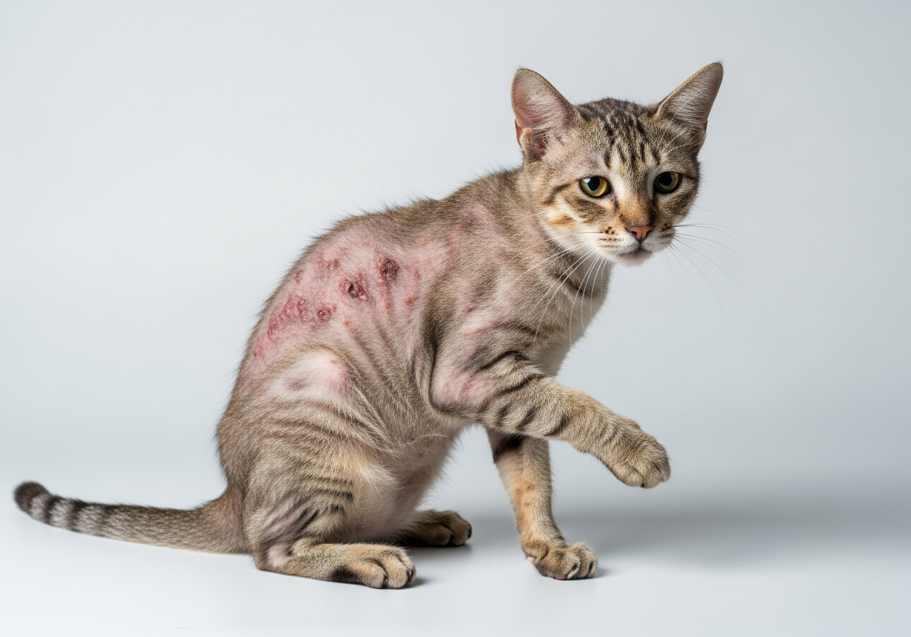 Екзема у кішок: причини, симптоми, діагностика та лікування