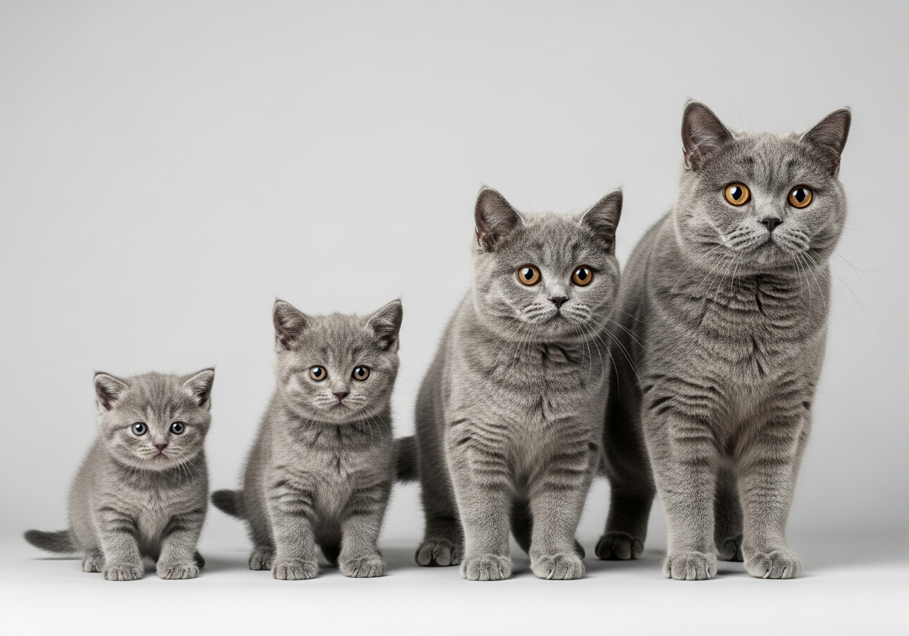 Етапи розвитку кота від кошеня до дорослого