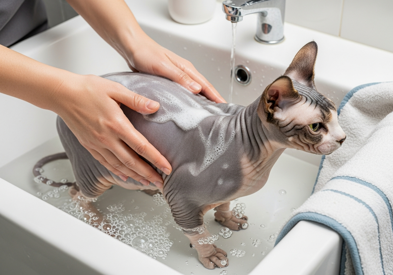 Догляд за сфінксом: гігієна, харчування та здоров'я